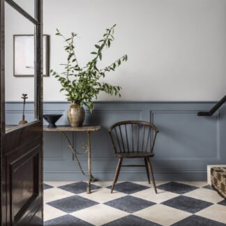 Cream Grey Checkerboard Floor