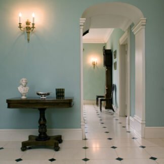White Limestone Octagonal with Cabochons