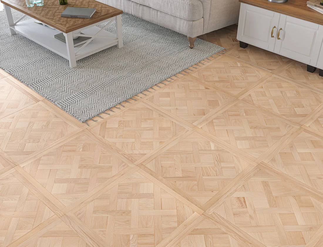 Unfinished Oak Versailles 600 x 600 x 14mm - Image 3