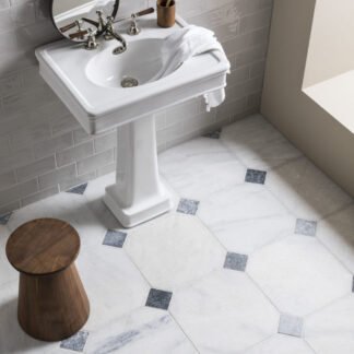 Afyon Marble Tumbled Octagonal with Cabochons