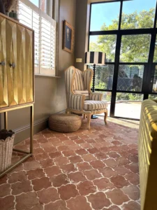 Terracotta Rustica Paja Arabesque Tile