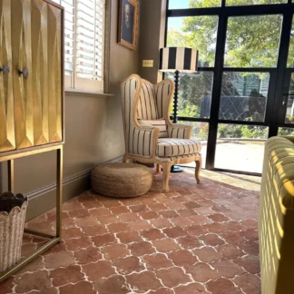 Terracotta Rustica Paja Arabesque Tile