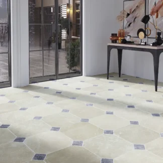 Burdur Marble Tumbled Octagonal with Cabochons